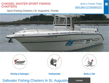 Tablet Screenshot of channelmastersportfishingcharters.com